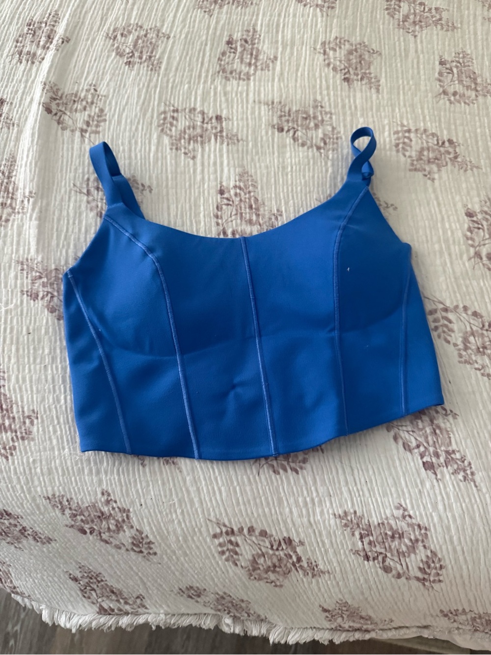 Cobalt Blue Cropped Tank Top